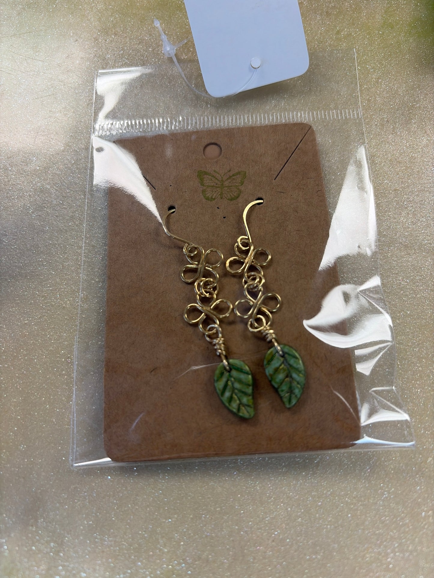 Copper wire wrapped earrings