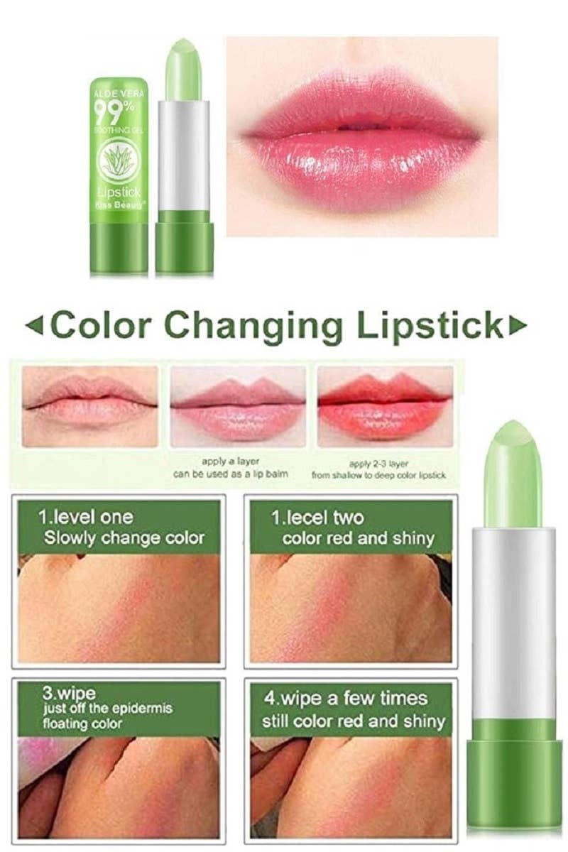 Aloe Vera Moisture Color Changing Lip Balm Lipstick