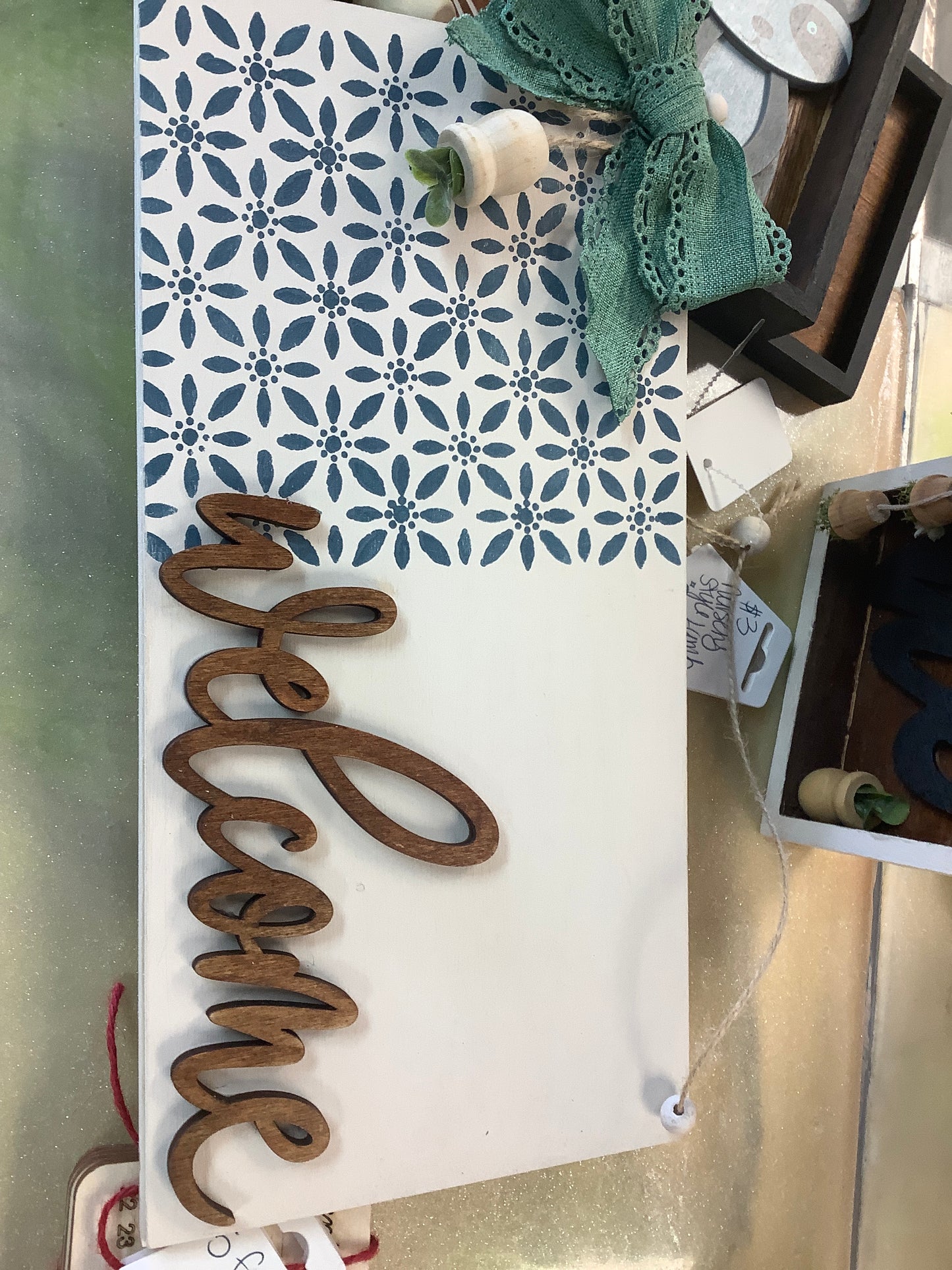 “Welcome” Chinoiserie Sign