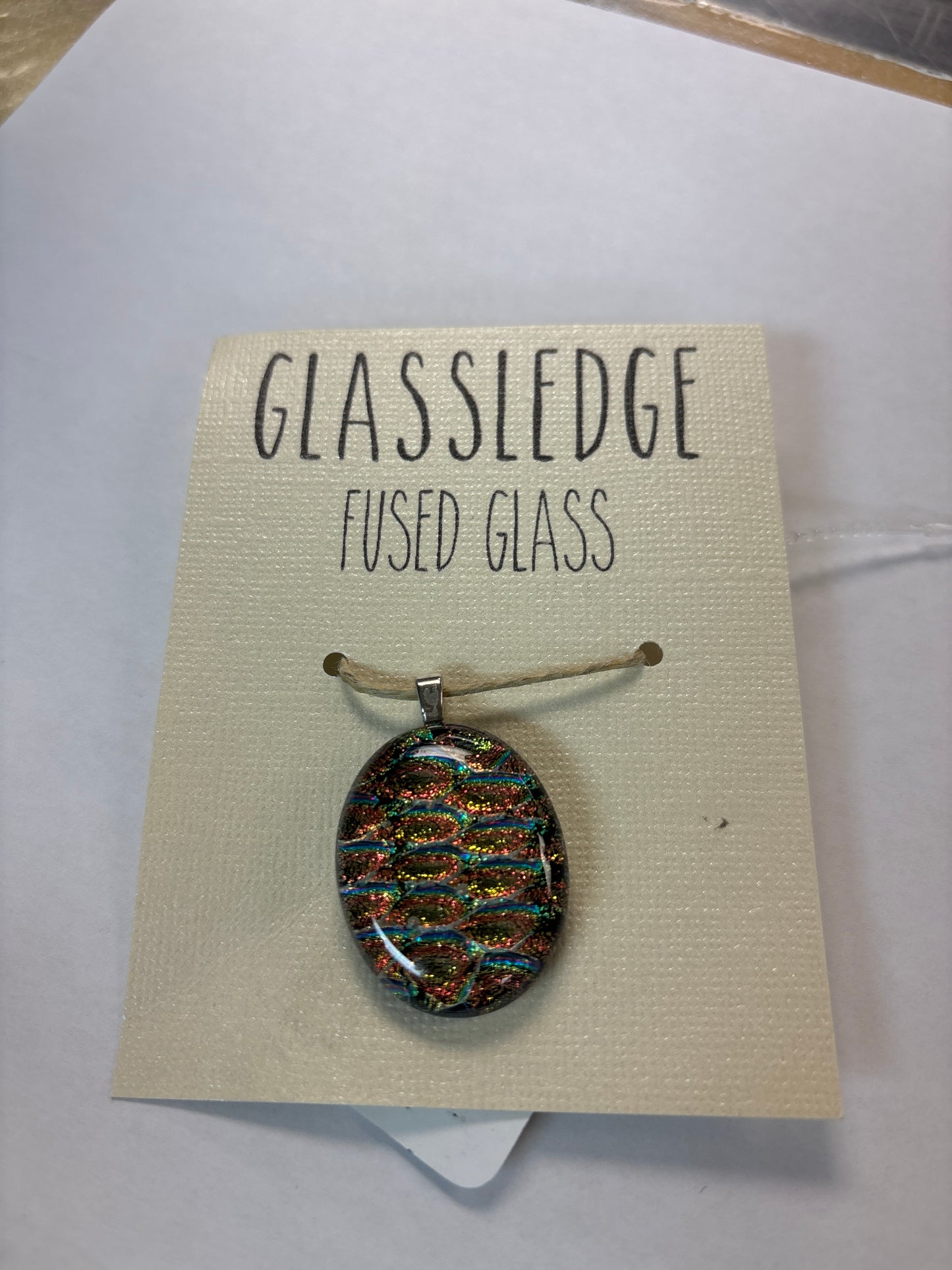 Fused glass pendant