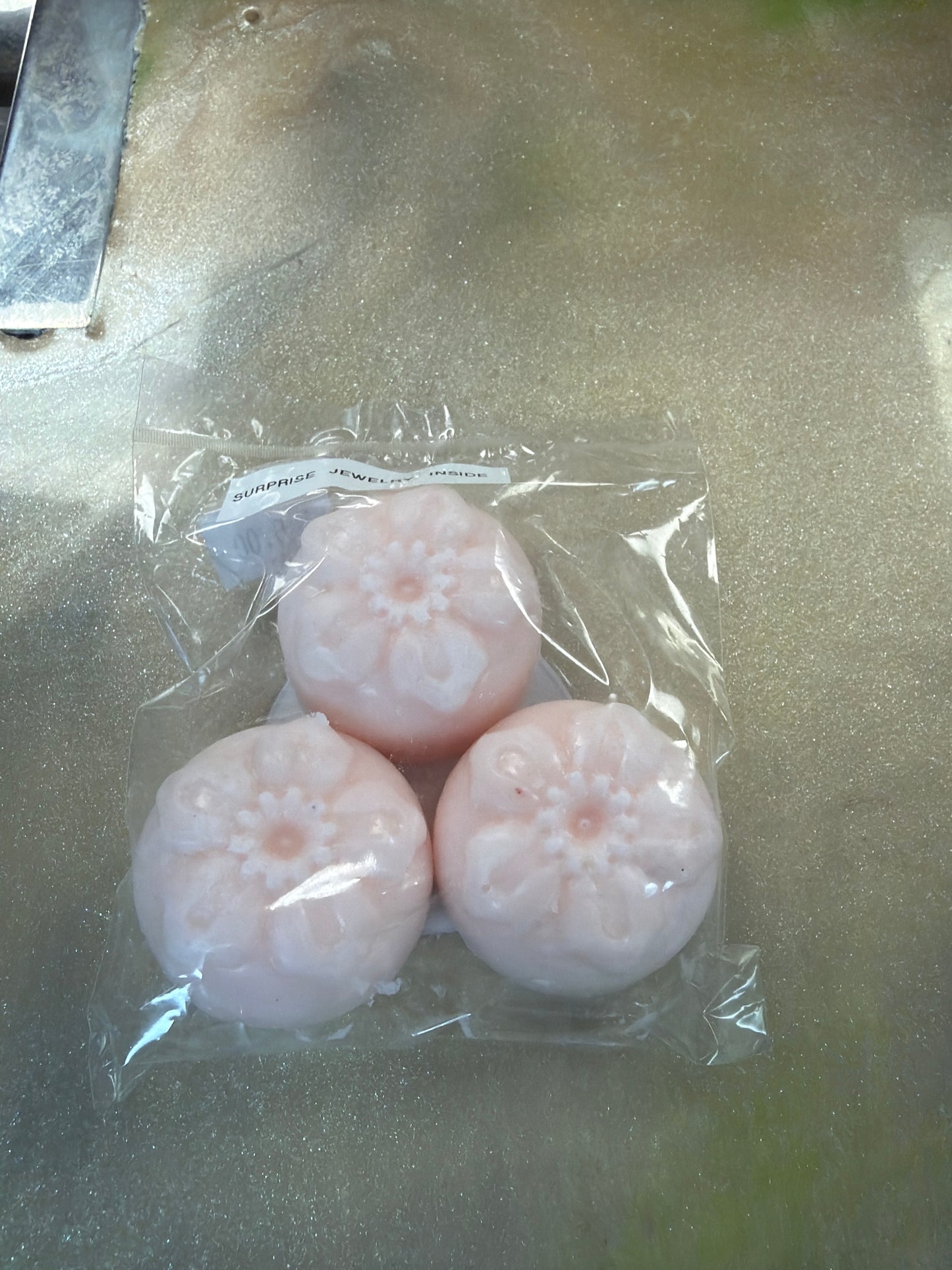 Soy wax melts with surprise jewelry inside