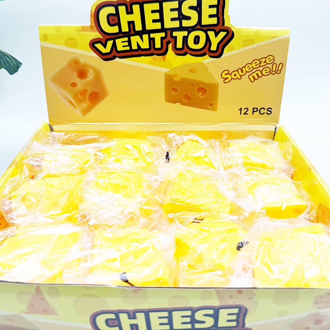Cube Shape Cheese Squishy Toy