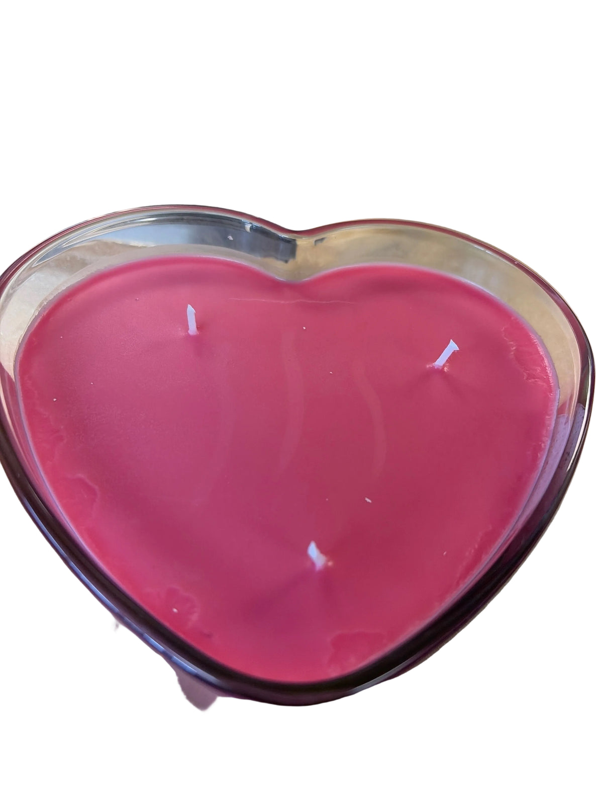 Three wick heart candle- Red Lava & Cactus