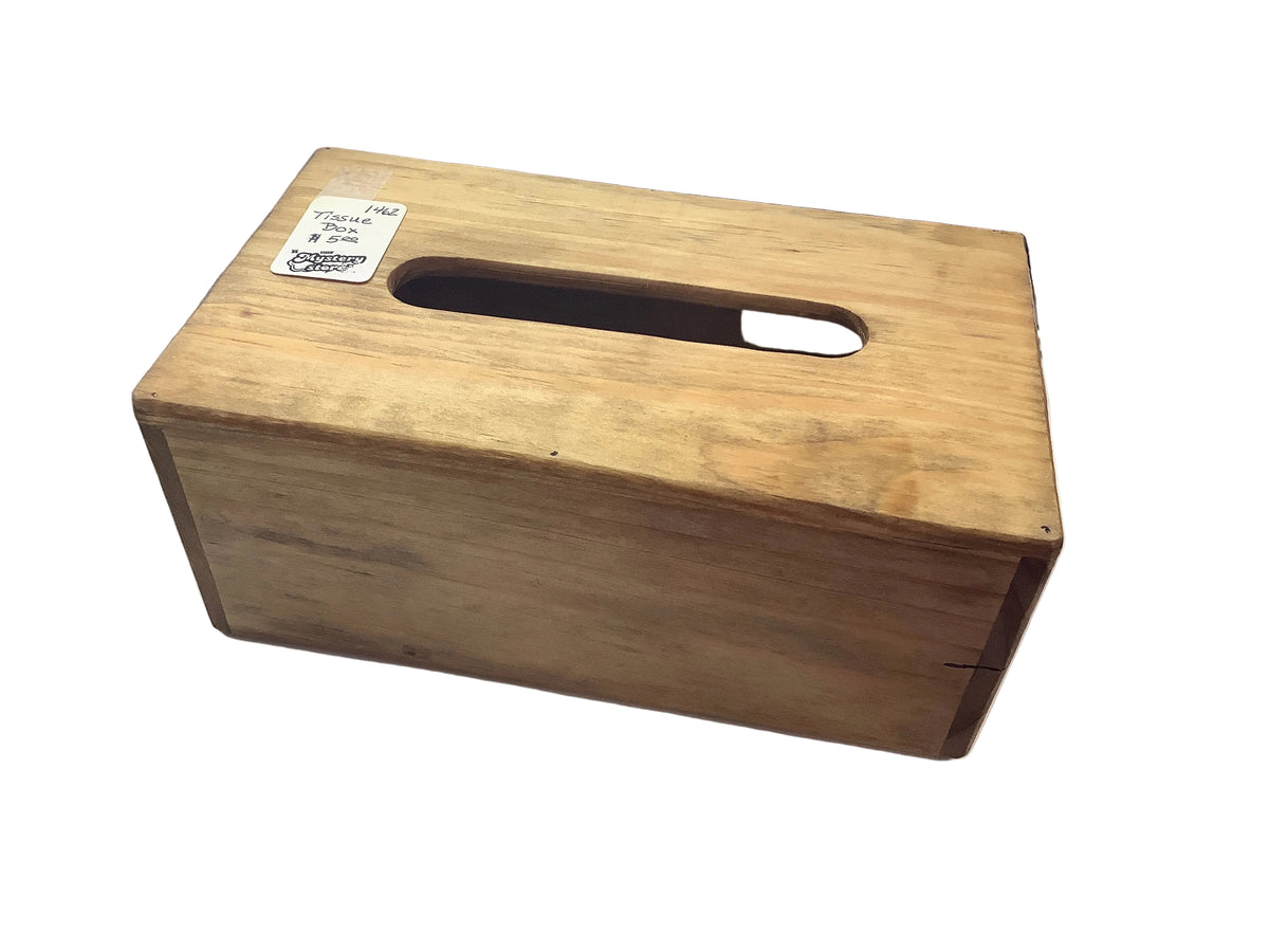 Wooden tissue box