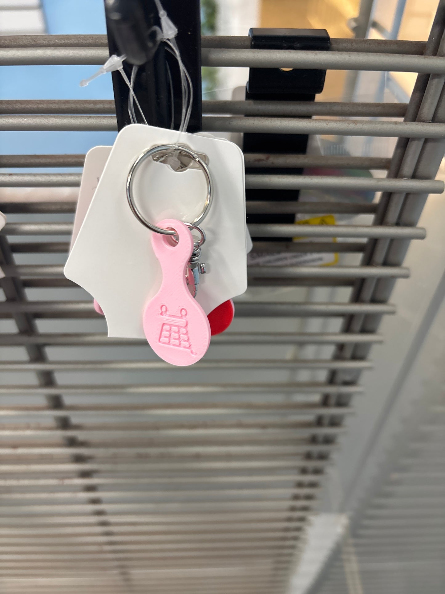 Shopping cart “quarter” keychain