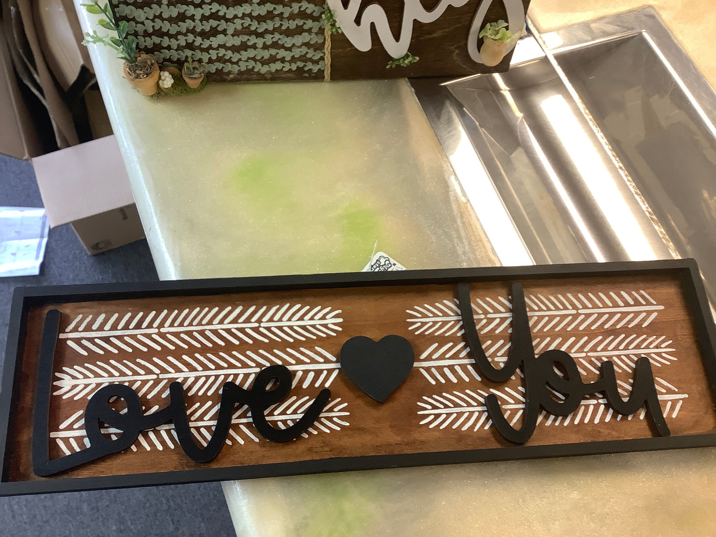 Handmade “Love You” Sign