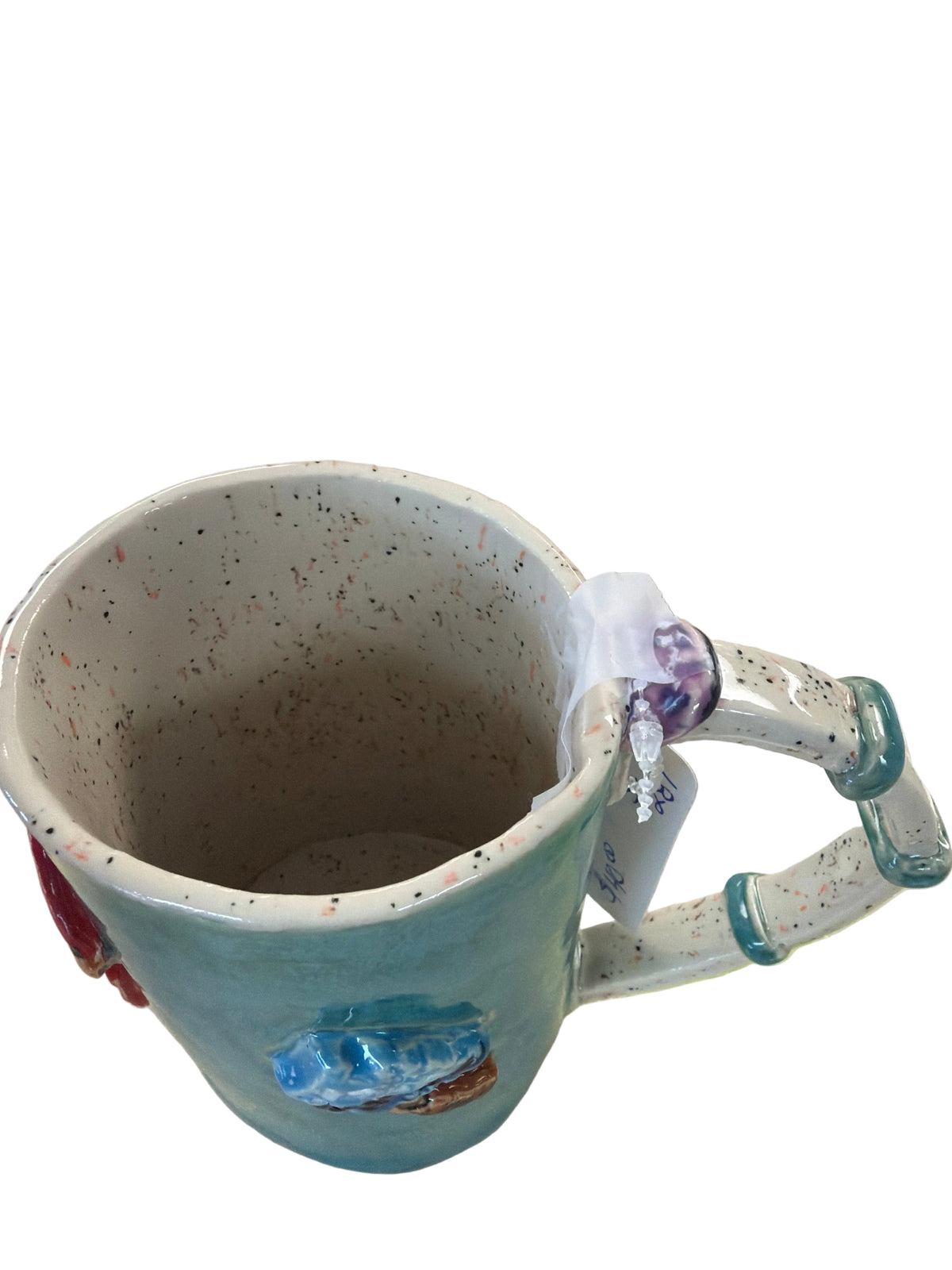 Handmade pottery mushroom coffee mug
