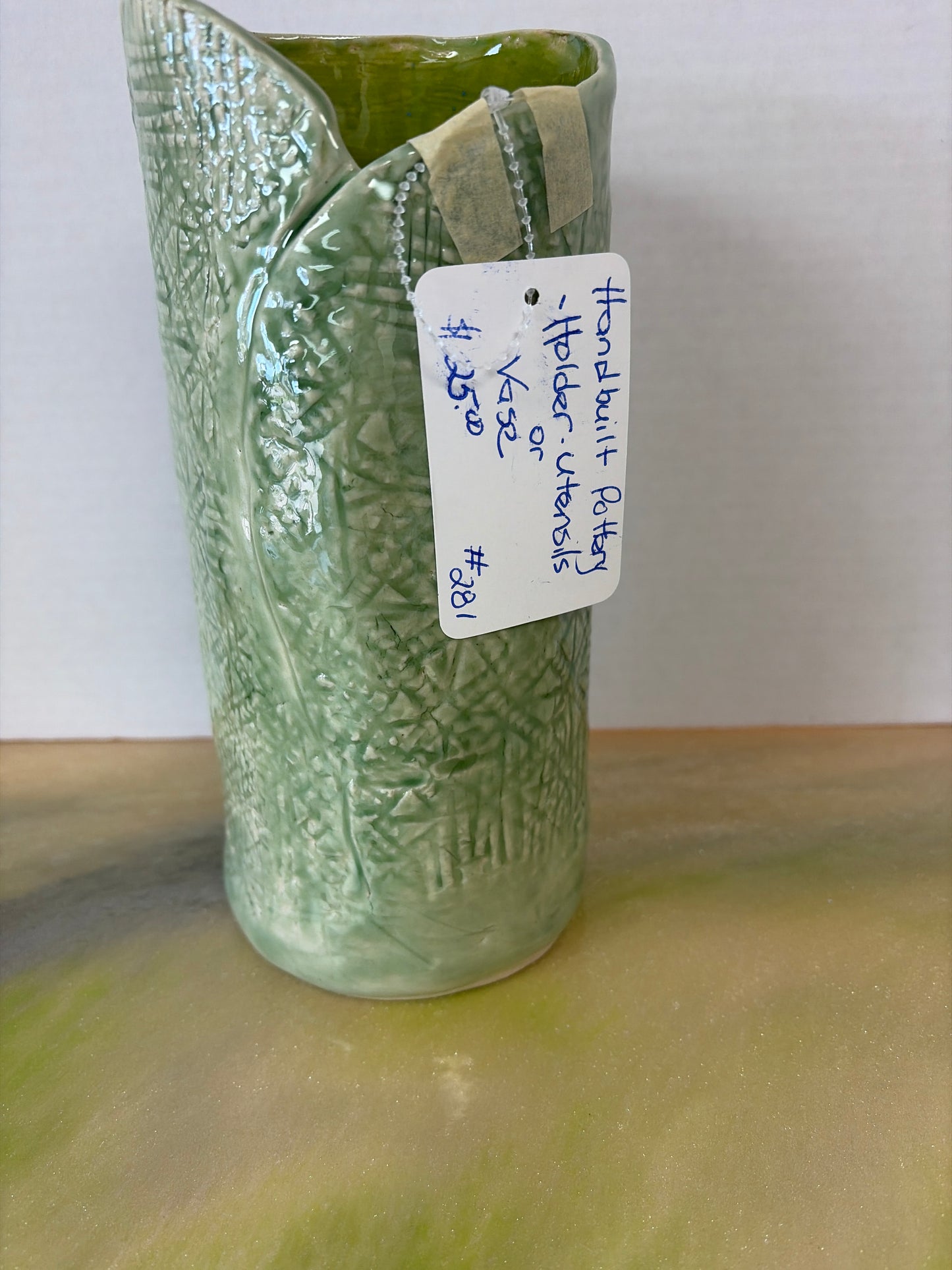 Handmade pottery vase/utensil holder