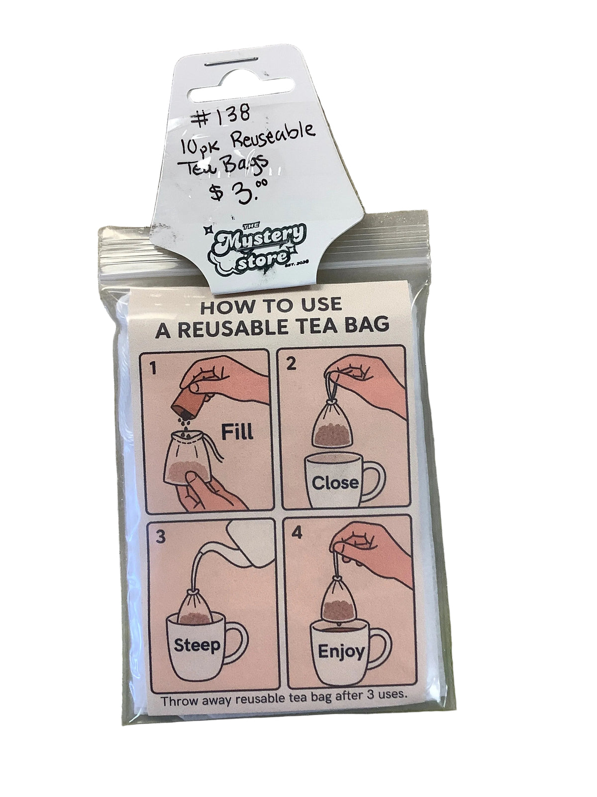 10pck Reusable Tea Bags