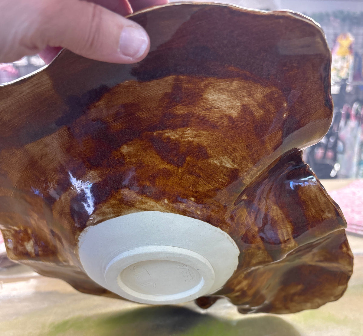 Funky textured Deco bowl