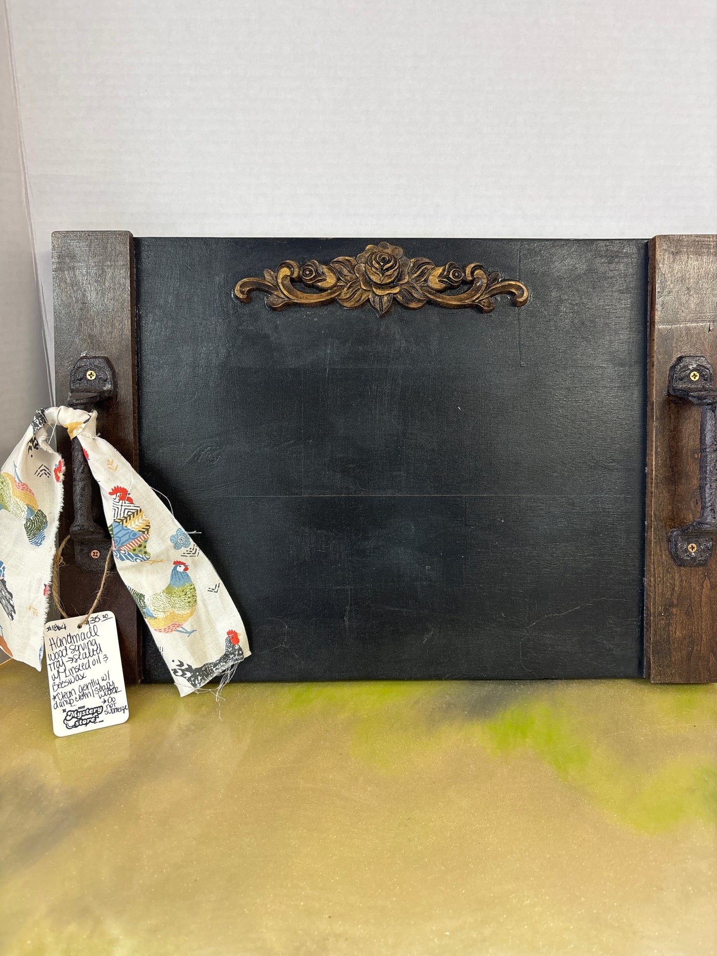 Wood serving tray
