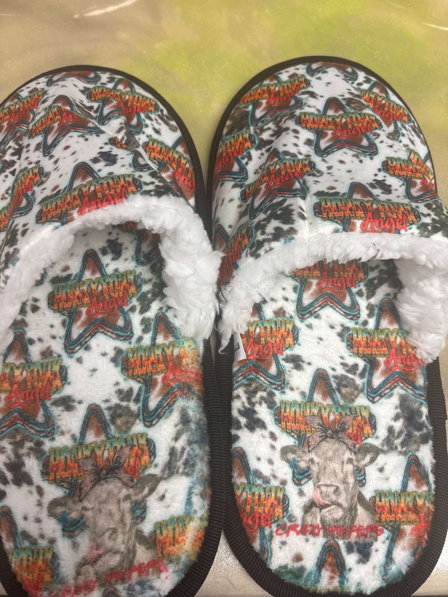 Western theme slippers