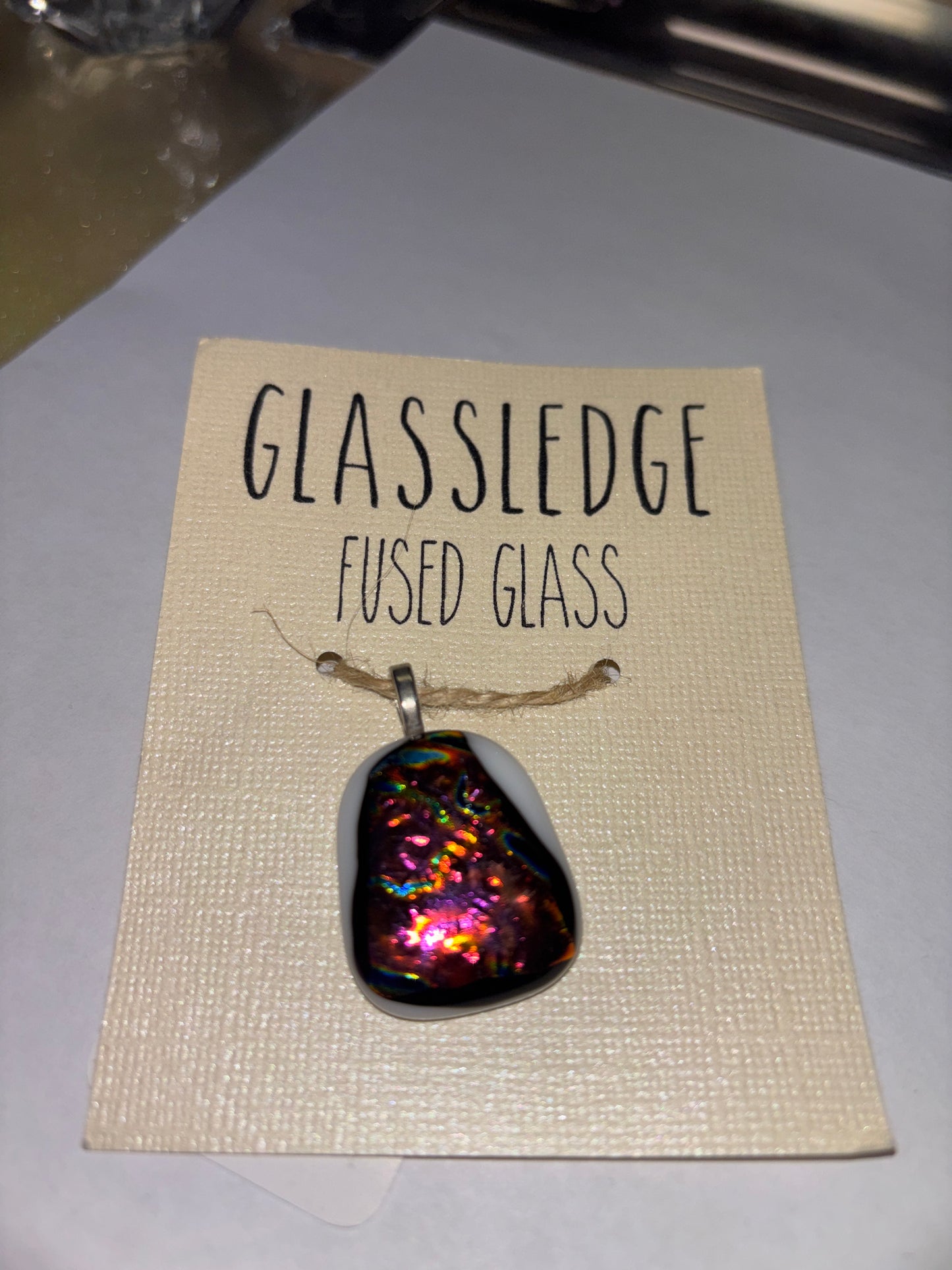 Fused glass pendant