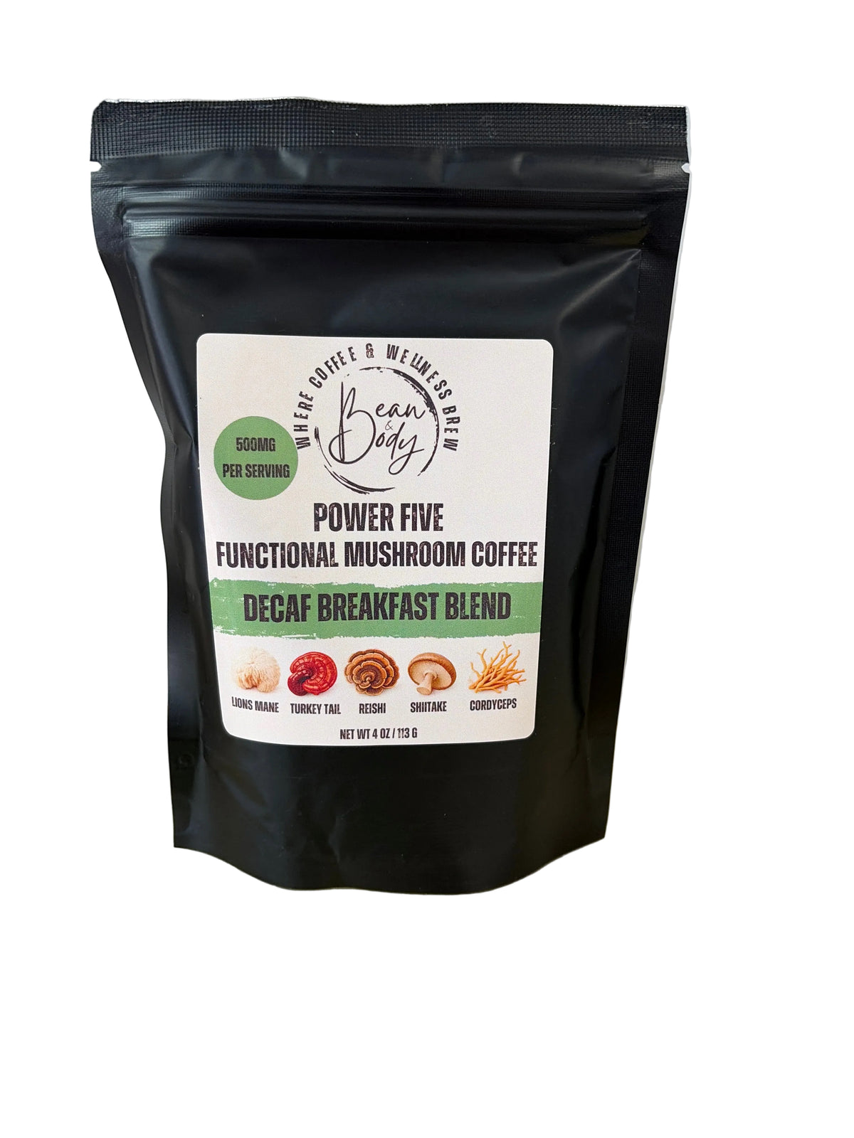 Decaf 12oz Functional mushroom Coffee