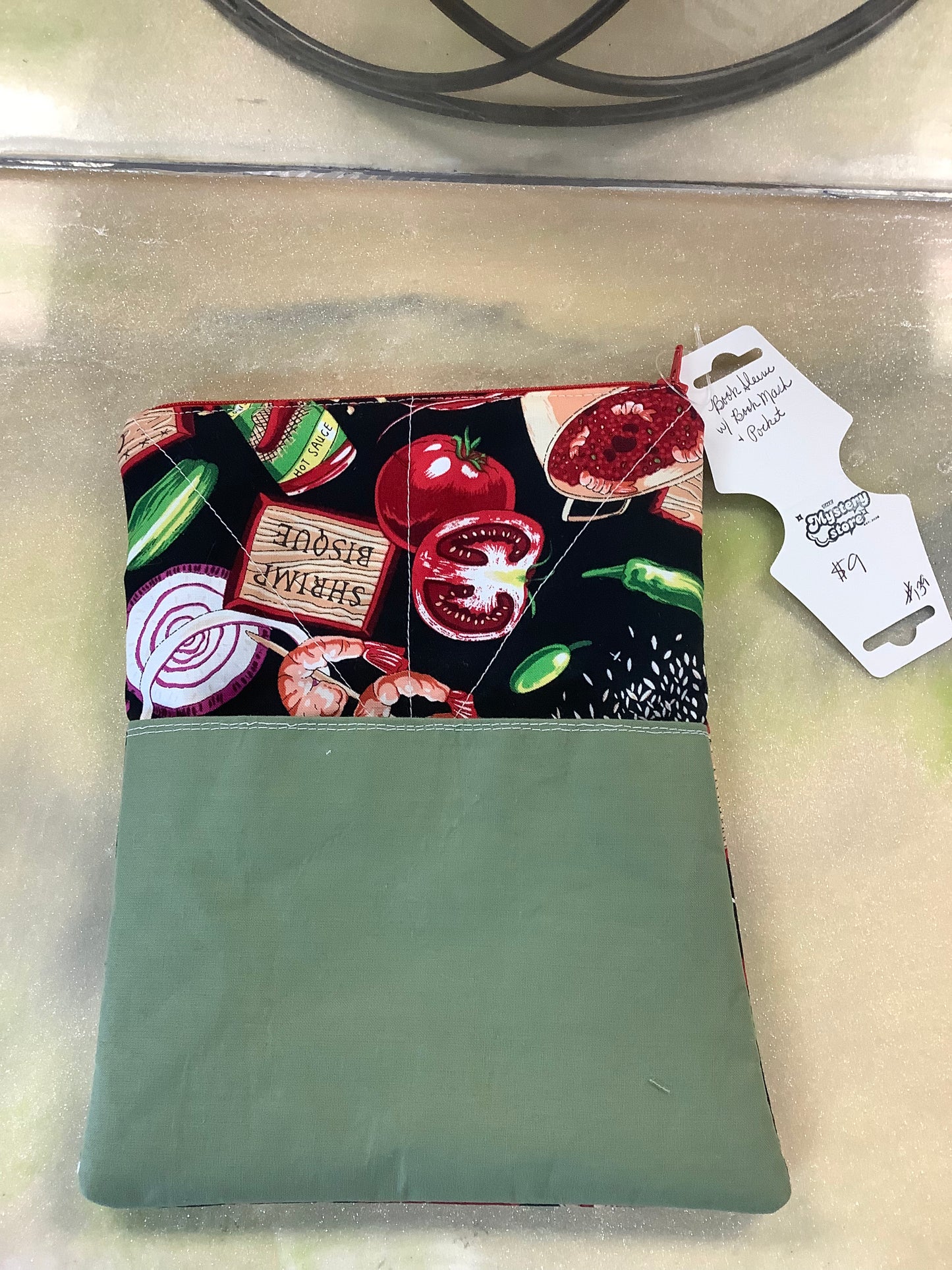 Book Sleeve w/Bookmark and pocket