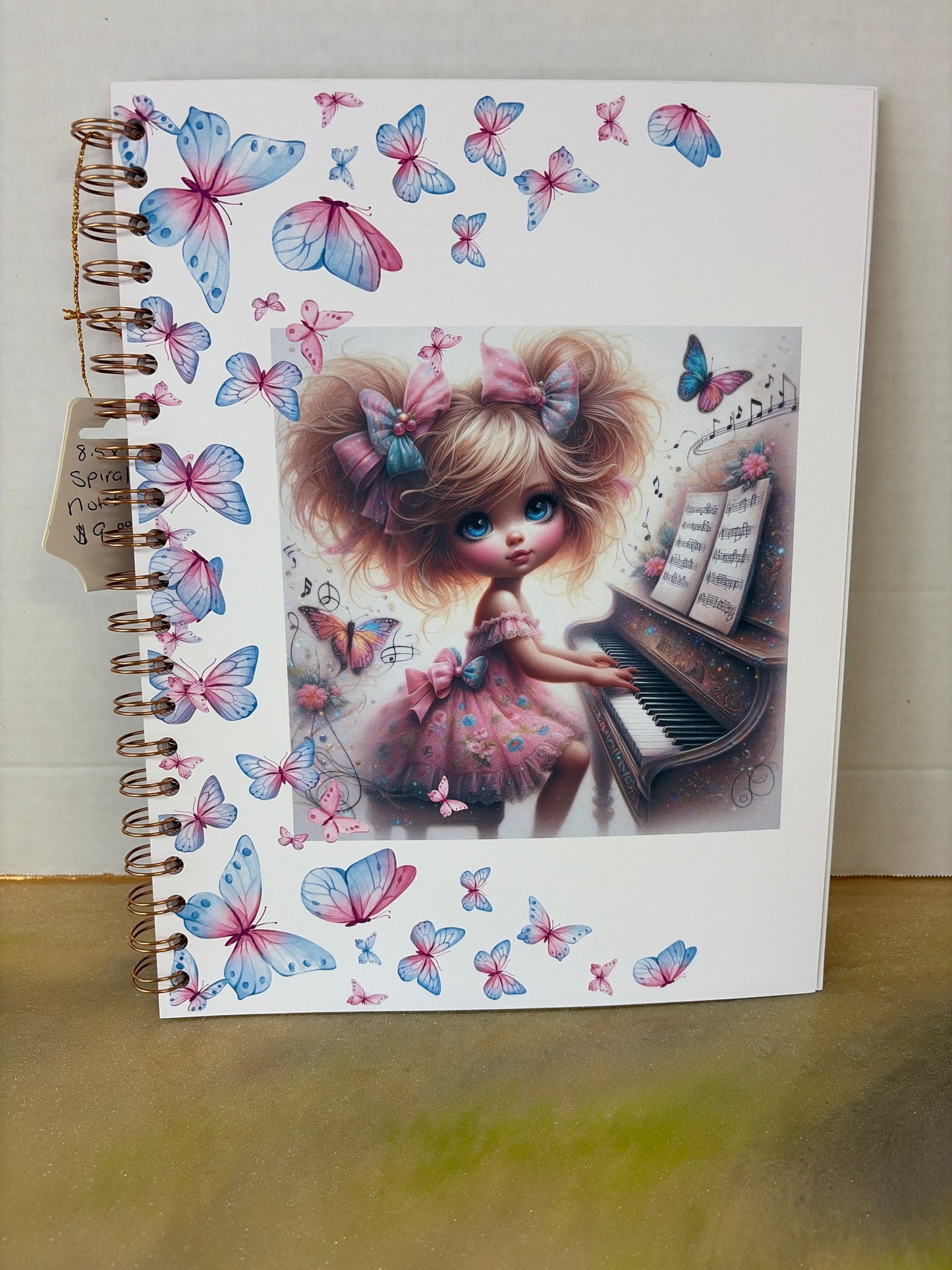 8.5x11 handmade spiral notebook