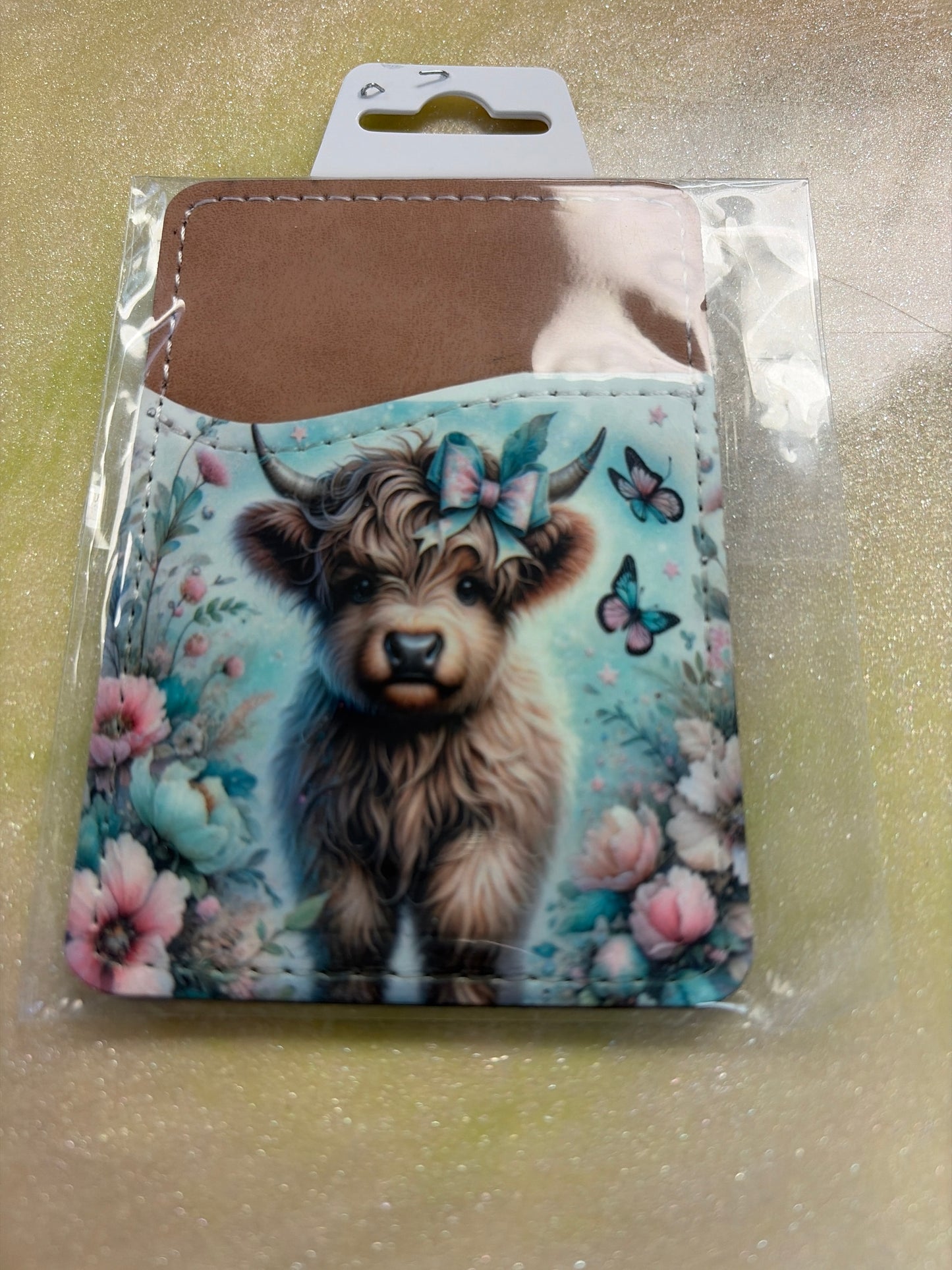 Leather cell phone card wallet