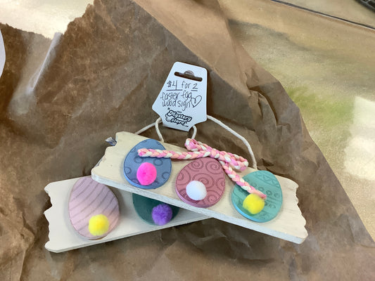 Easter Egg wood sign