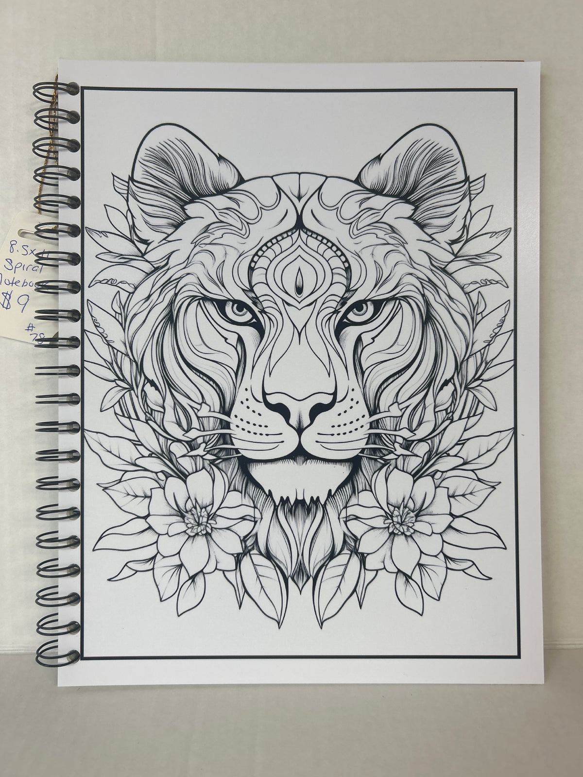 8.5x11 handmade spiral notebook