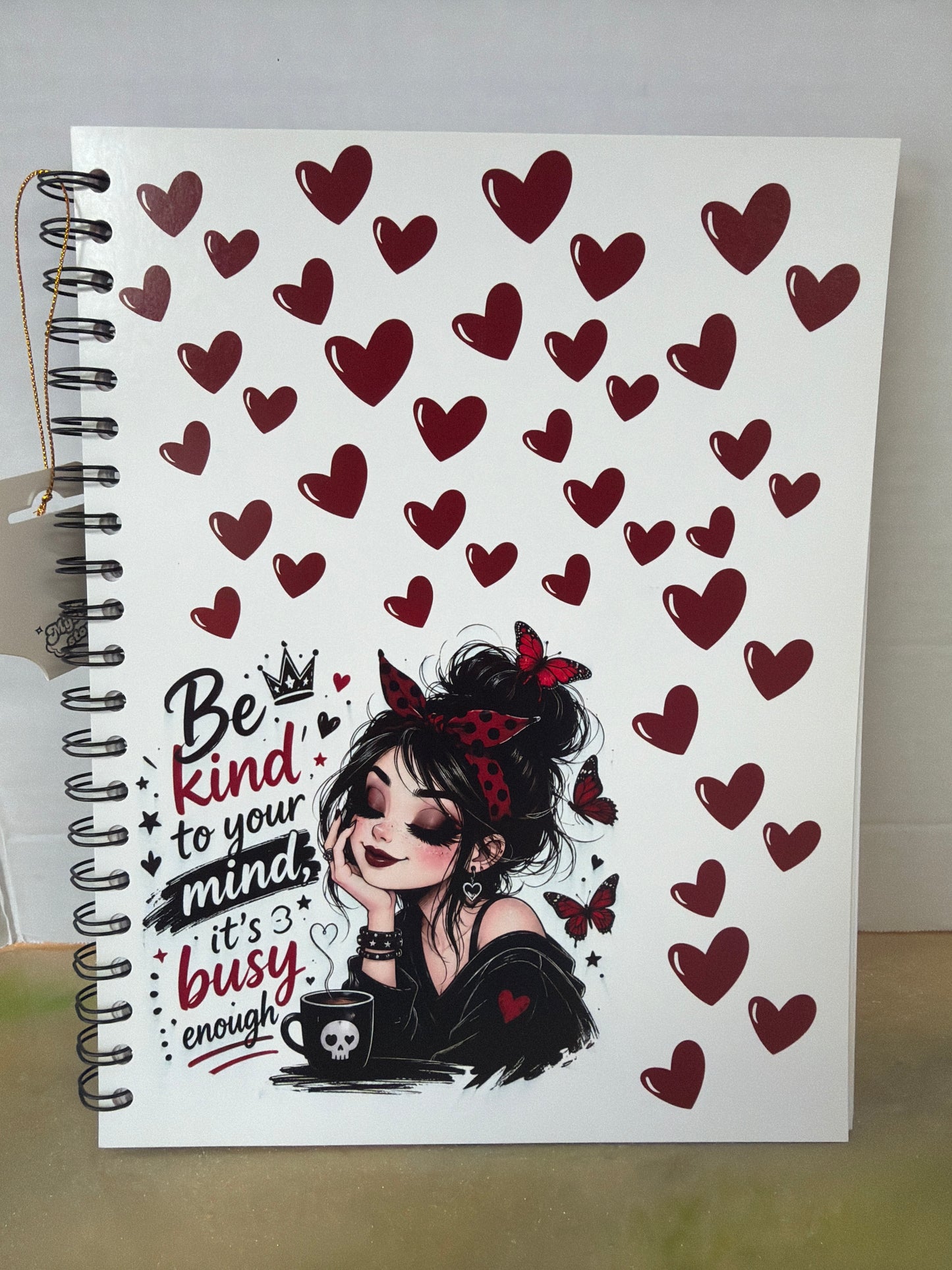 8.5x11 handmade spiral notebook