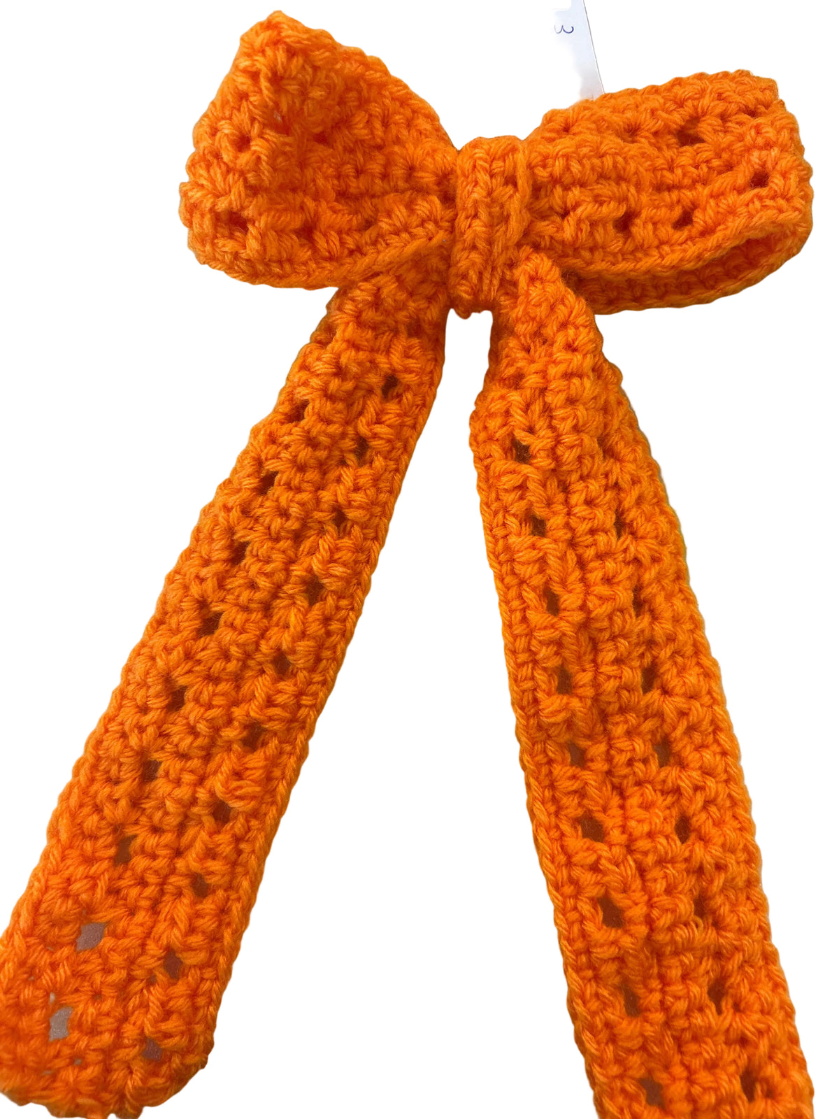 Crochet Lace bow hair tie/ponytail holder
