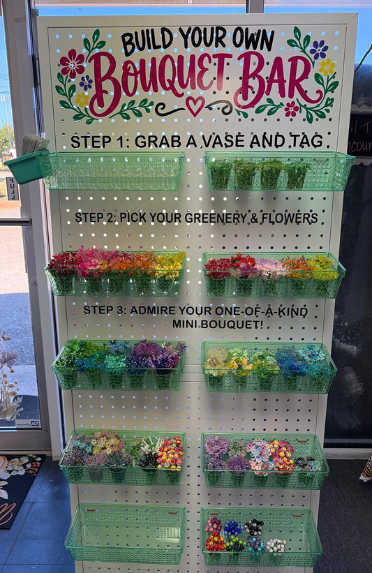 Build your own bouquet bar