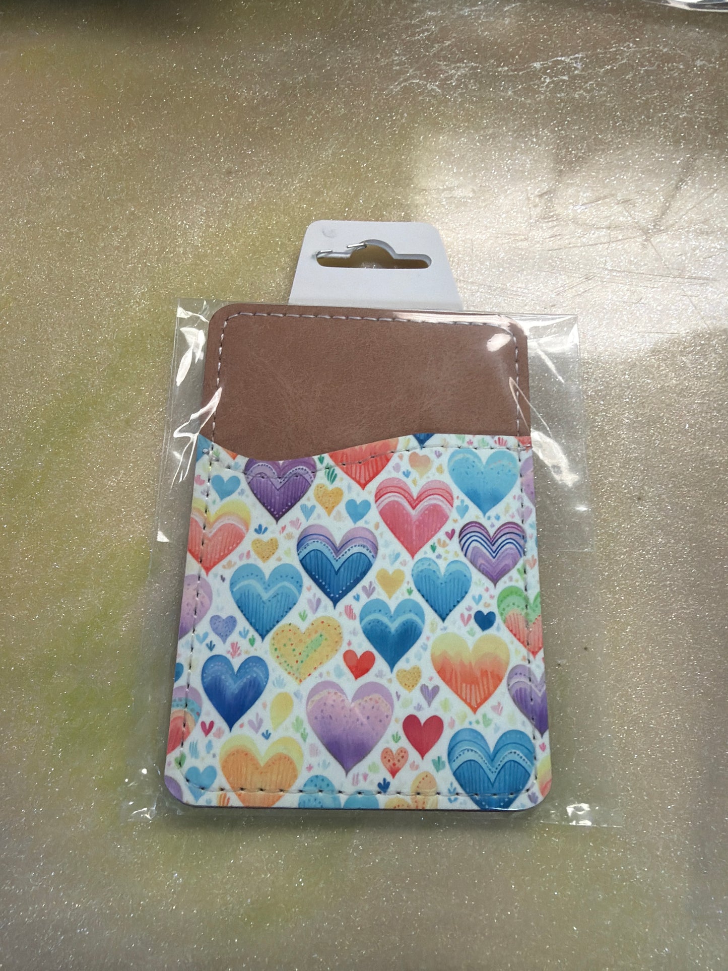 Leather cell phone card wallet