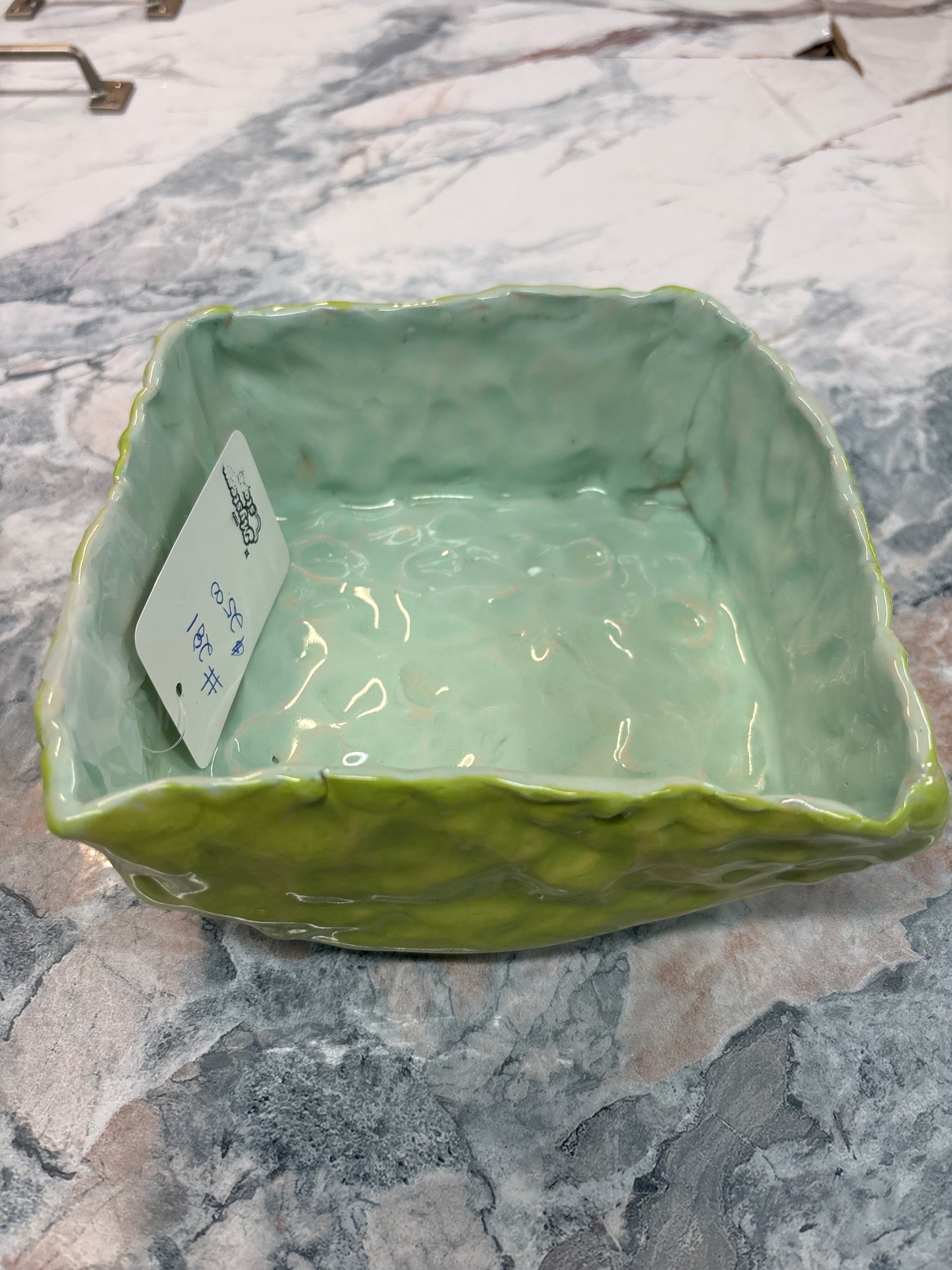 Square pinch bowl melon 6x6