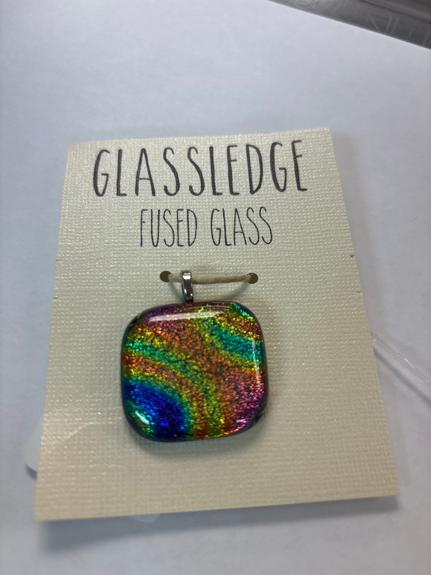 Fused glass pendant