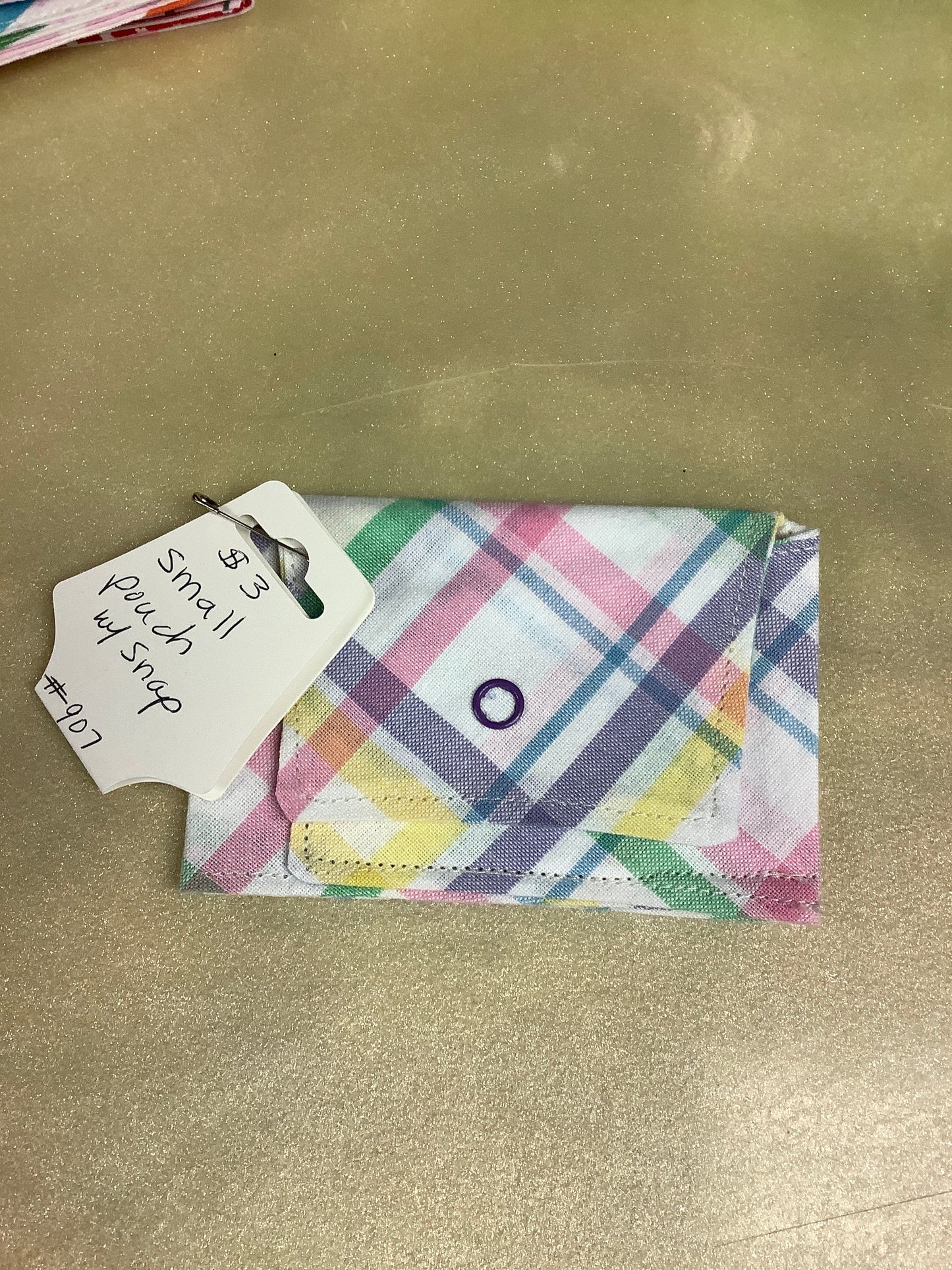 Small pouch with snap