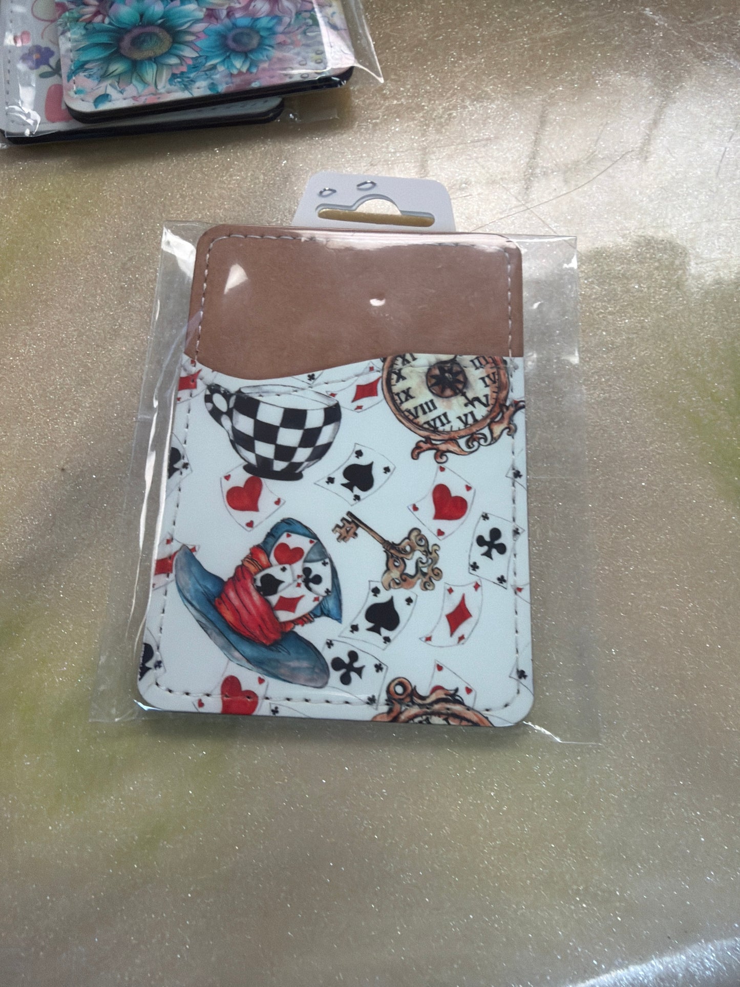 Leather cell phone card wallet