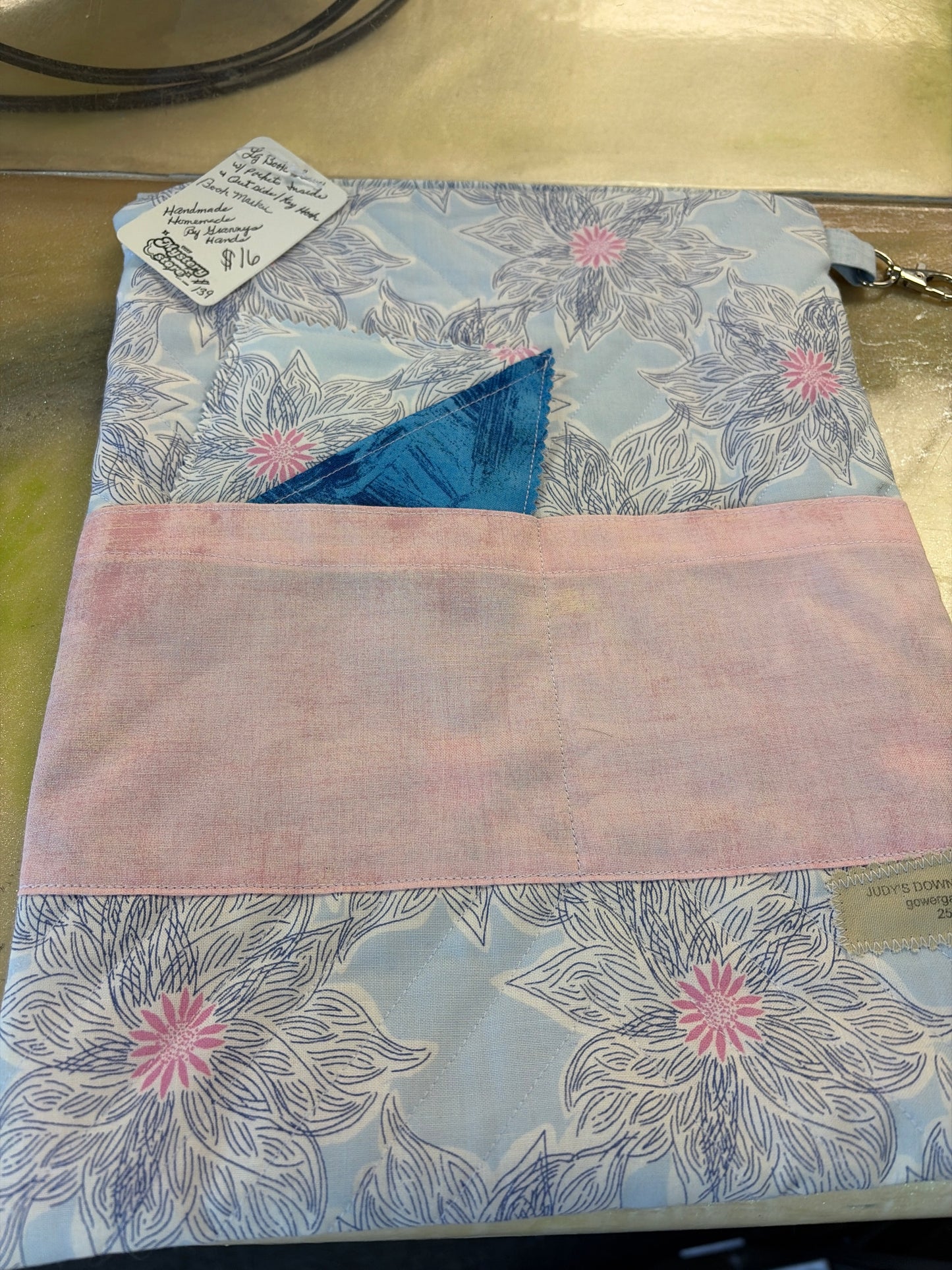 Book Sleeve w/Bookmark and pocket