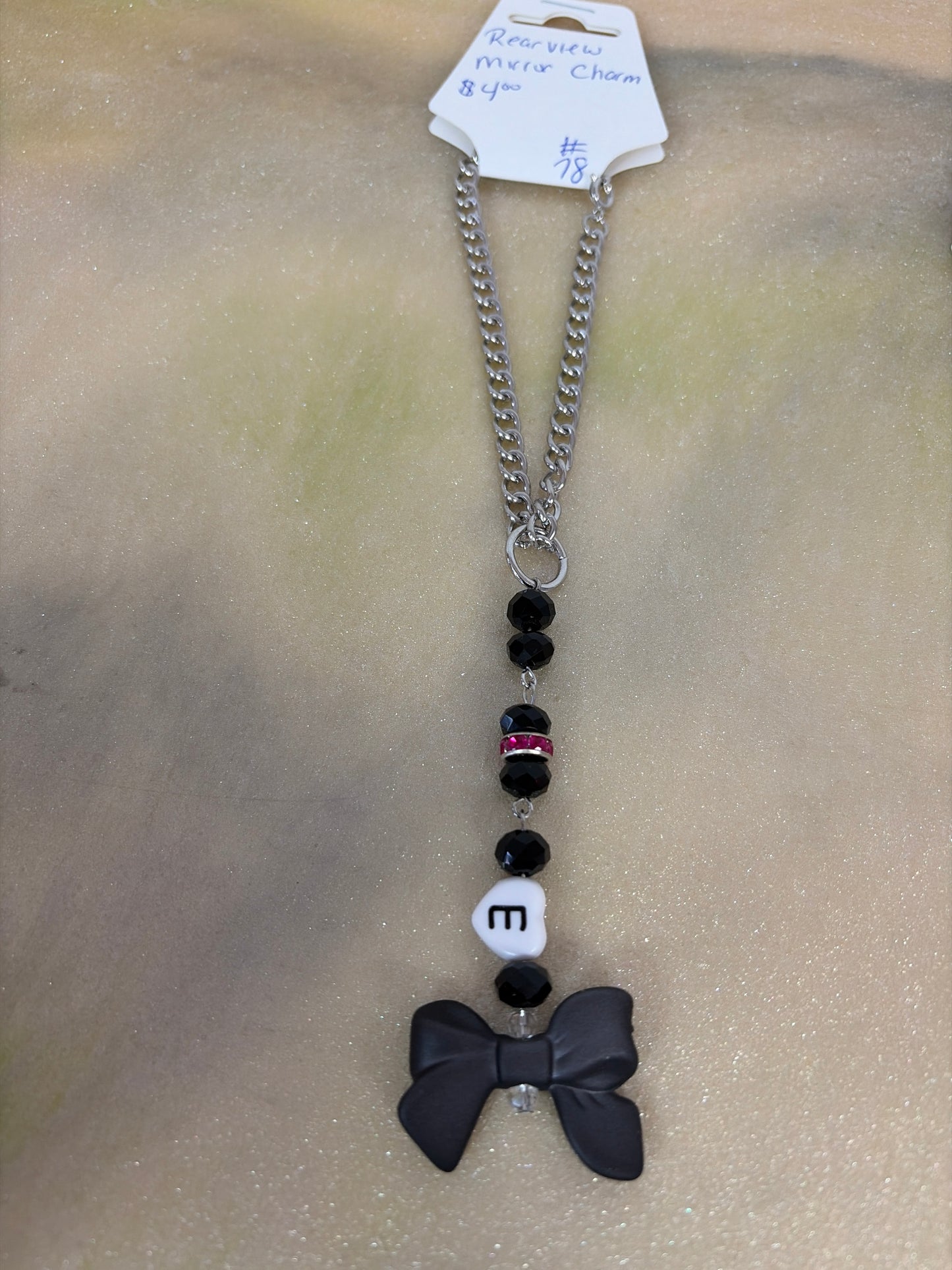 Rear view mirror charm