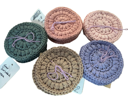 Patricia Malec handmade crochet reusable cotton round- 5pk