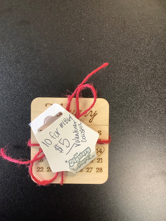 10 pk Valentines Coaster (Rounded)