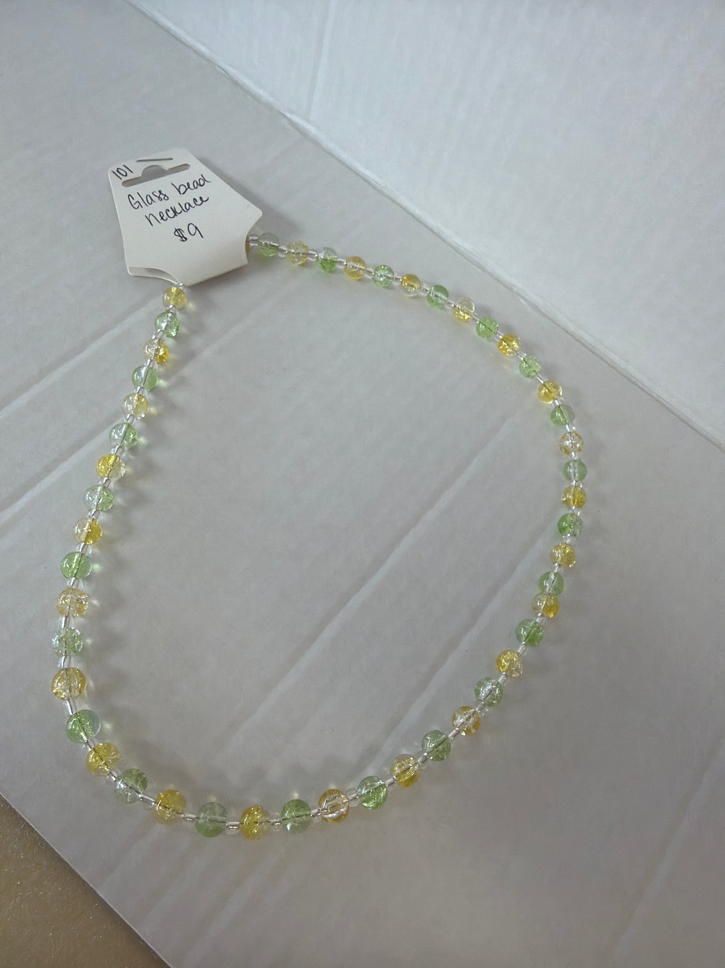 Glass bead necklace
