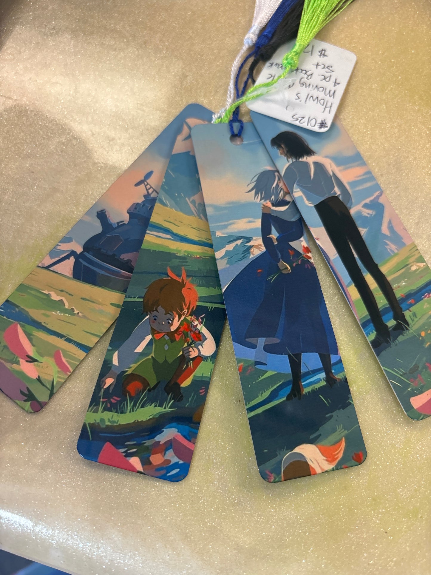 Howl’s Moving Castle 4 pc Bookmark set