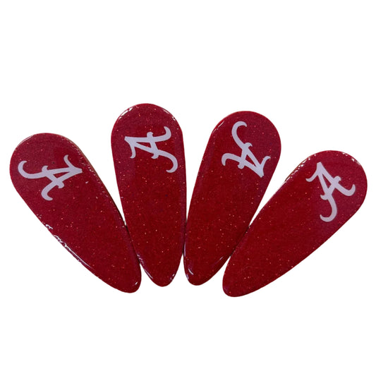Team hair barrettes 2pk