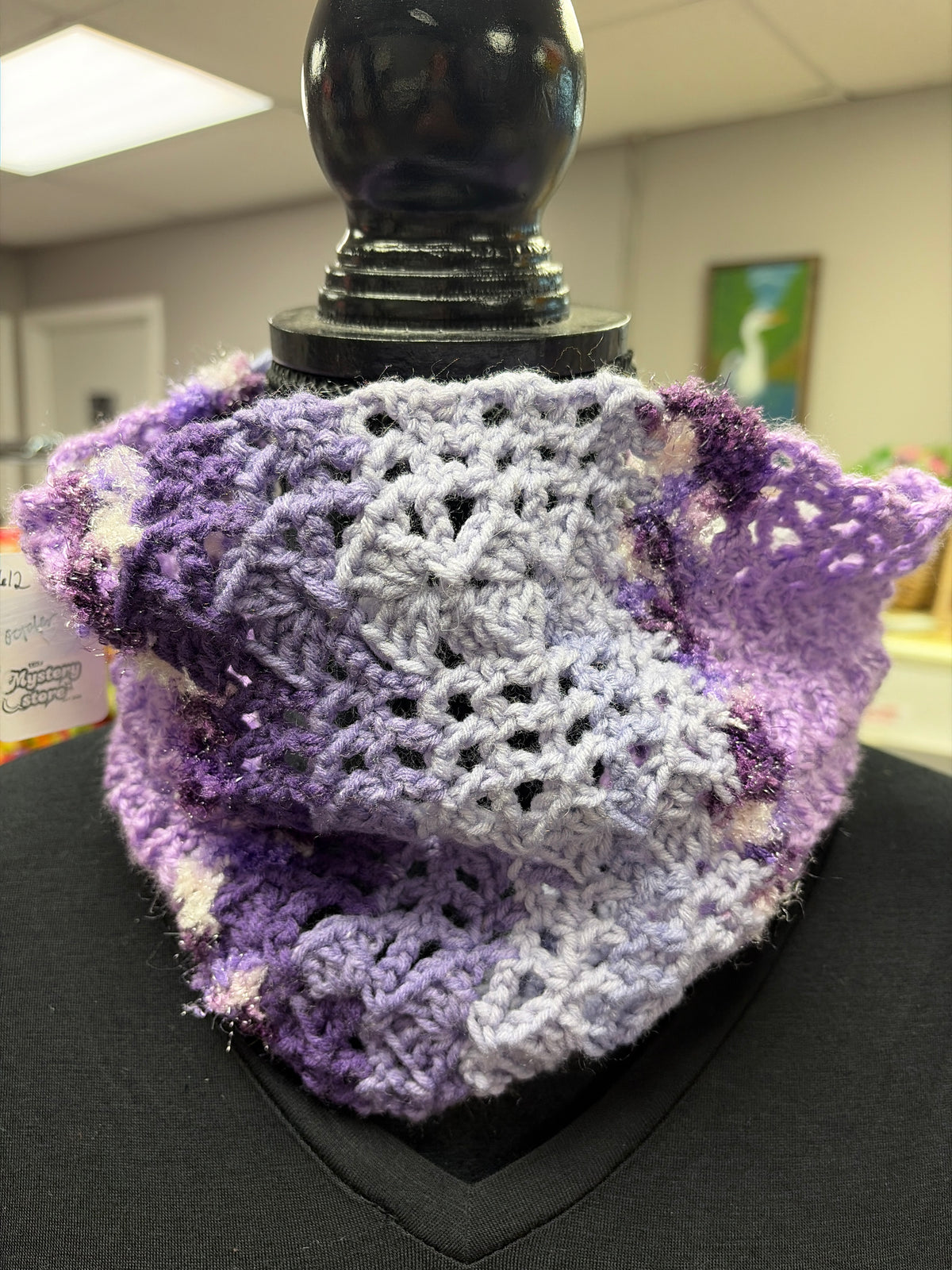 Purple infinity scarf