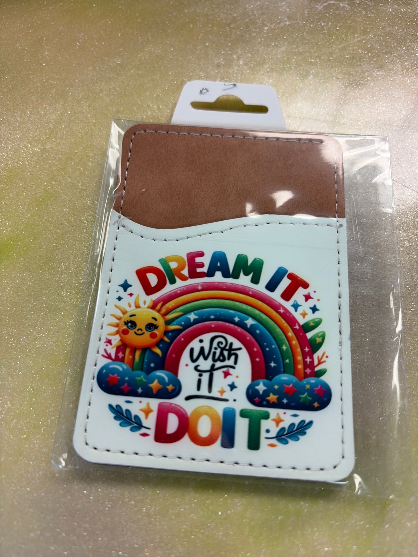Leather cell phone card wallet