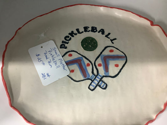Small platter, Pickleball red rim