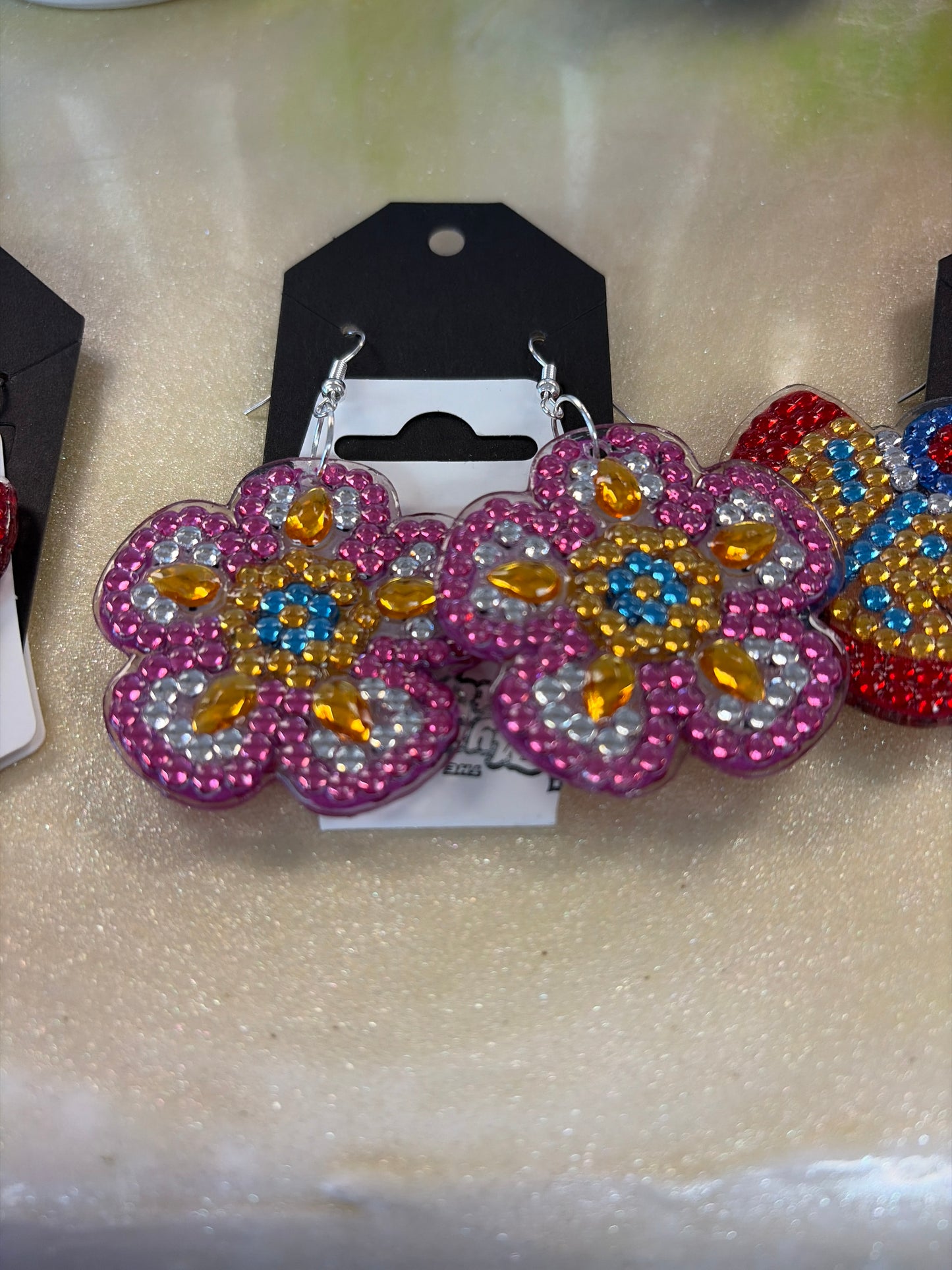 Diamond art earrings