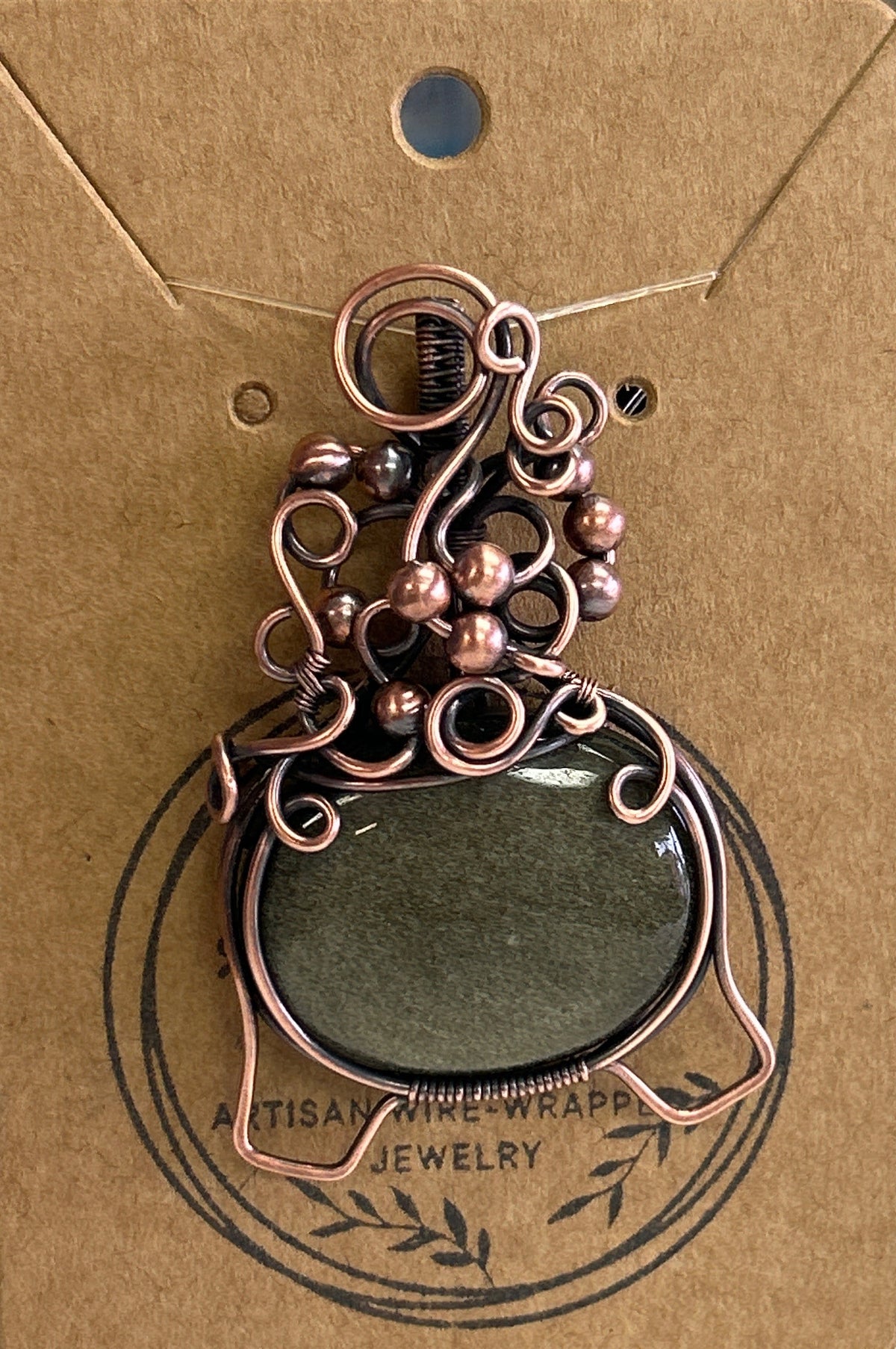Mel’s Tangled Willow Copper Wire Wrapped Pendant