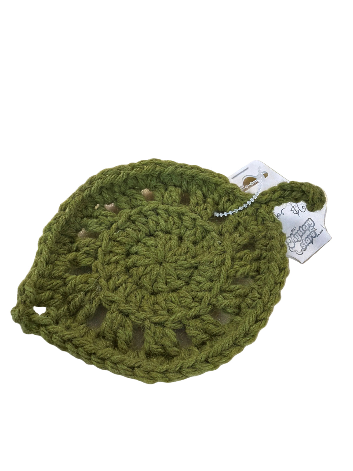 Crochet/knit leaf coaster