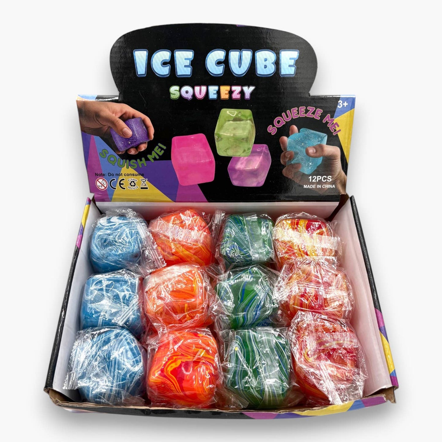 Ice Cube Squeezy Tie-Dye 12ct PDQ