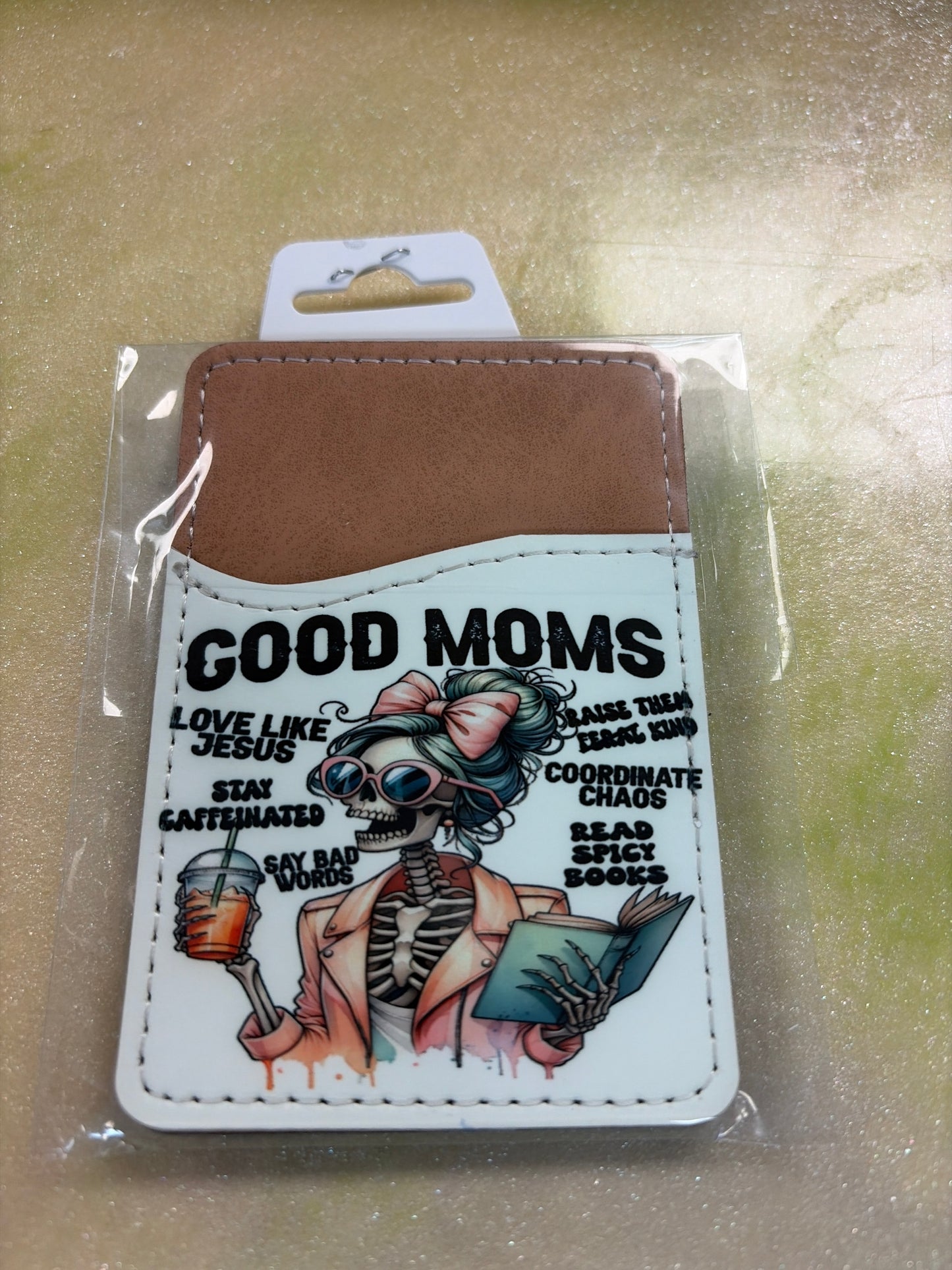 Leather cell phone card wallet