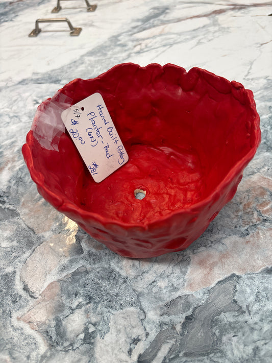 Handmade pottery planter 6x3