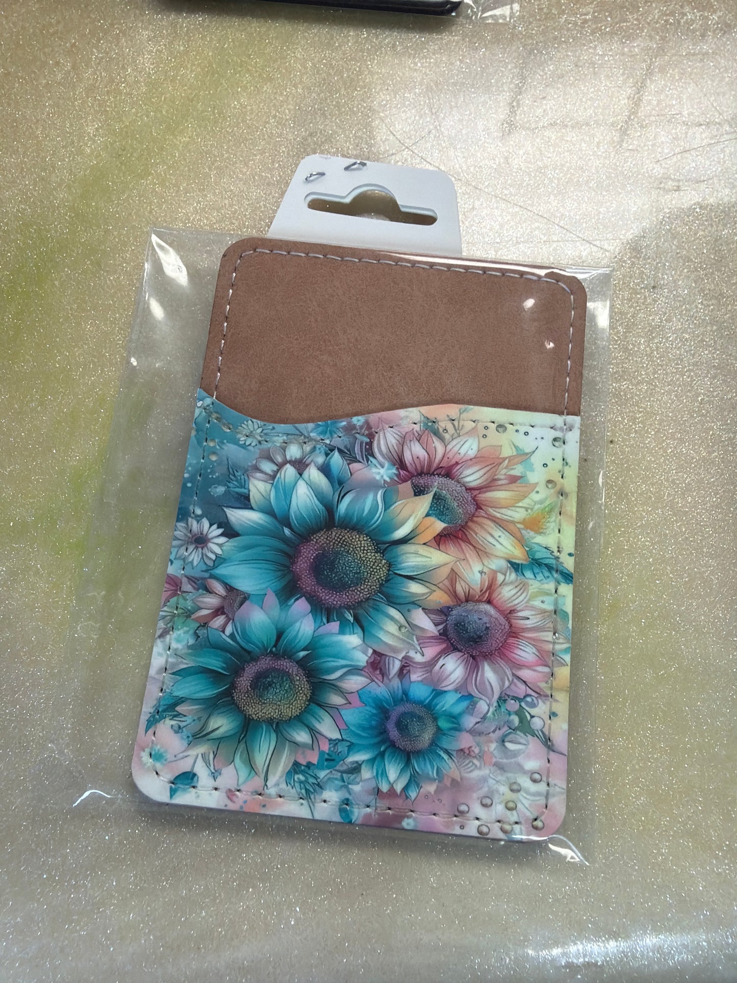 Leather cell phone card wallet