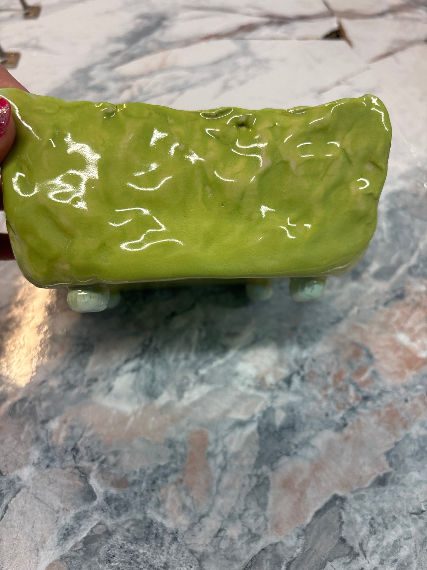 Square pinch bowl melon 6x6