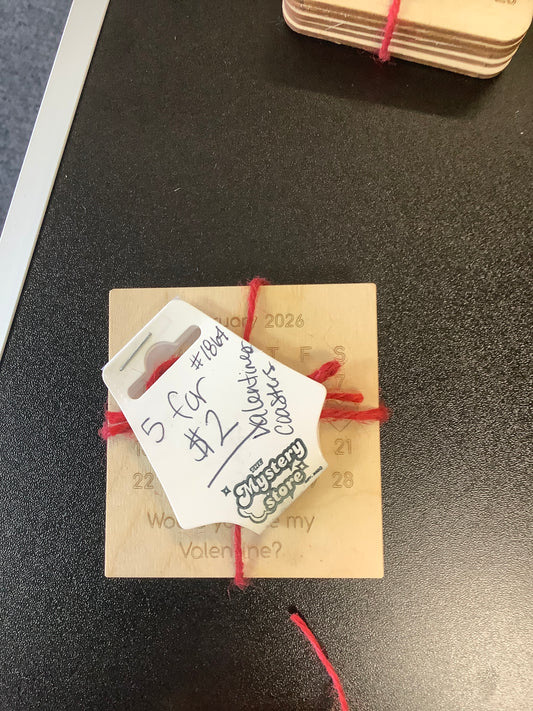 5 pk Valentines Coaster